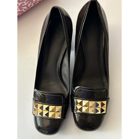Tory Burch Two Inch Heels Dark Brow Parent Leather Size 8.5 Retails $325 - Picture 9 of 10
